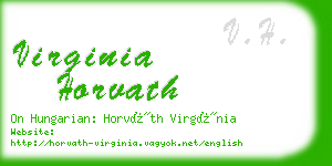 virginia horvath business card